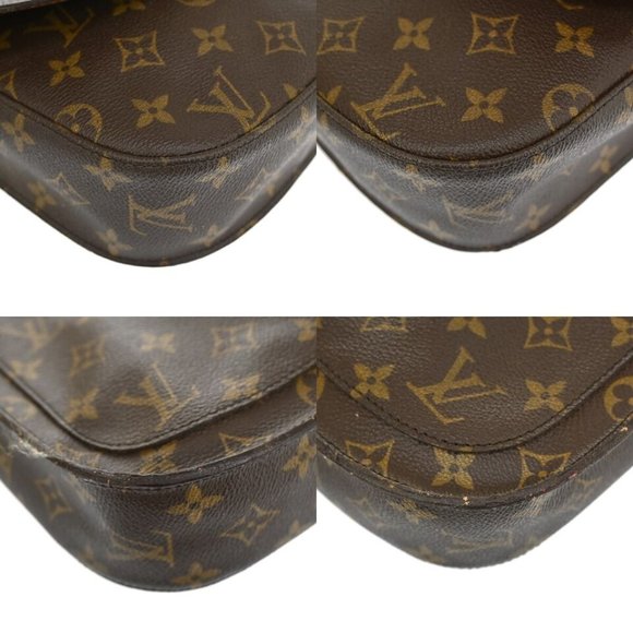 LOUIS VUITTON Saint Cloud GM Shoulder Bag Monogram Leather Brown - Picture 7 of 16